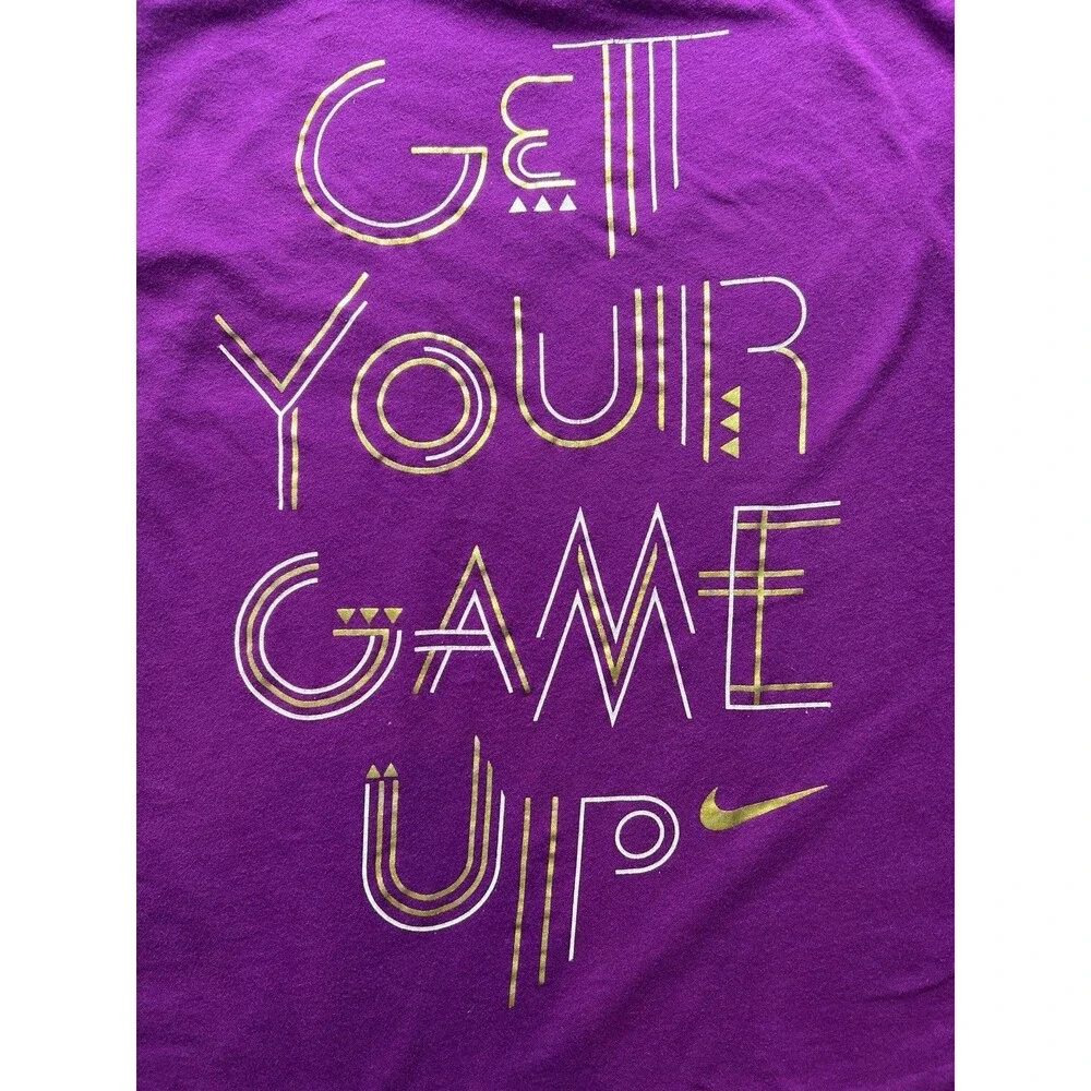 Nike Women’s Medium Purple Racerback Tank Top Get Your Game Up Loose Fit